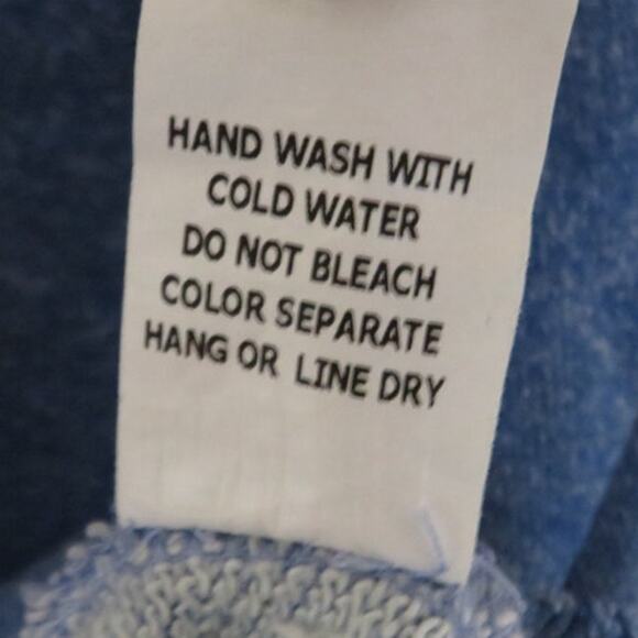 Honey Punch Pullover Hooded Sweatshirt Lightweight V-neck Gorpcore Medium Blue - Picture 7 of 8